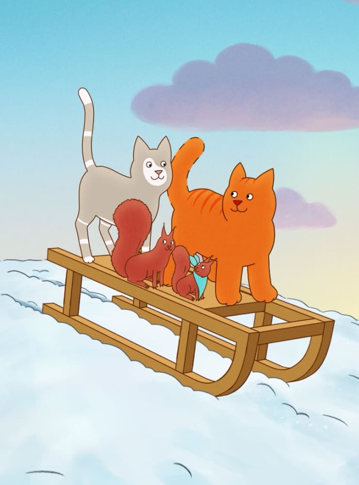 Affiche LE MERVEILLEUX HIVER DE TOM LE CHAT